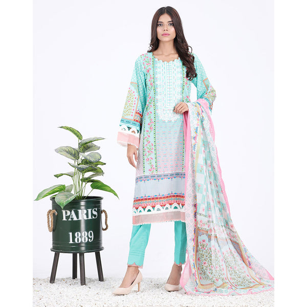 Eminent Cambric Digital Embroidered 3 Pcs Unstitched Suit With Silk Dupatta - 10, Women, 3Pcs Shalwar Suit, Eminent, Chase Value