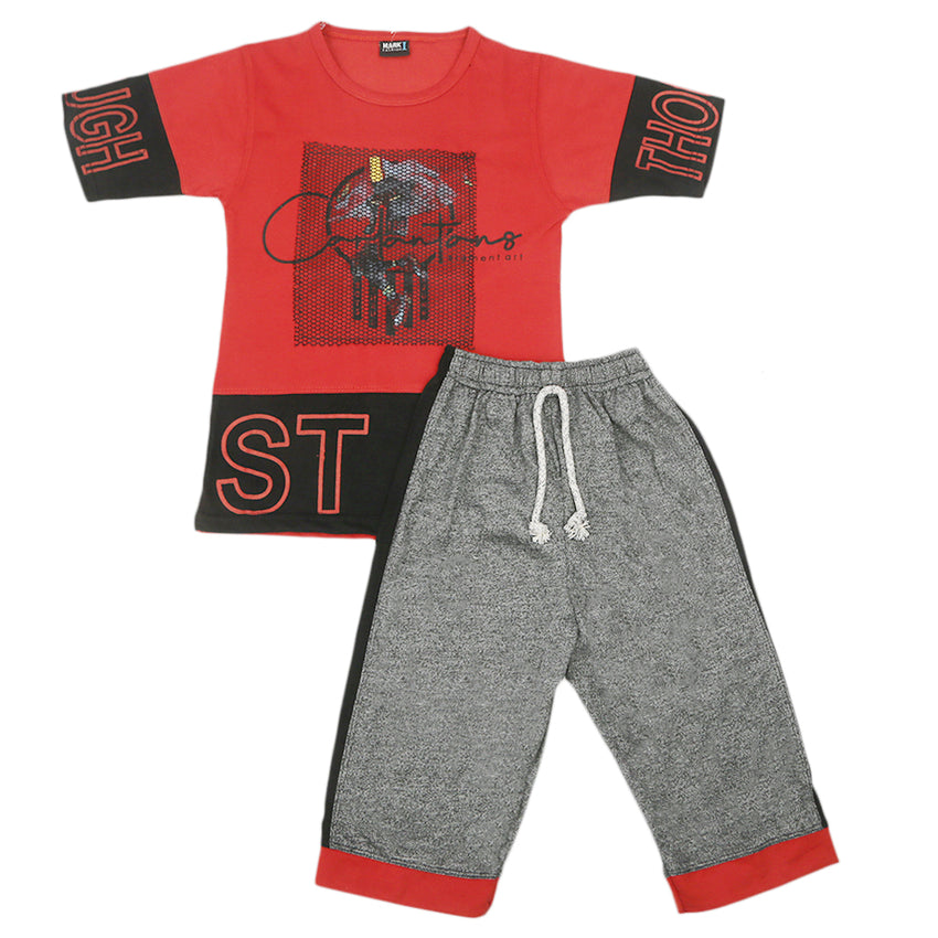 Boys Short Suit - Red, Boys Sets & Suits, Chase Value, Chase Value