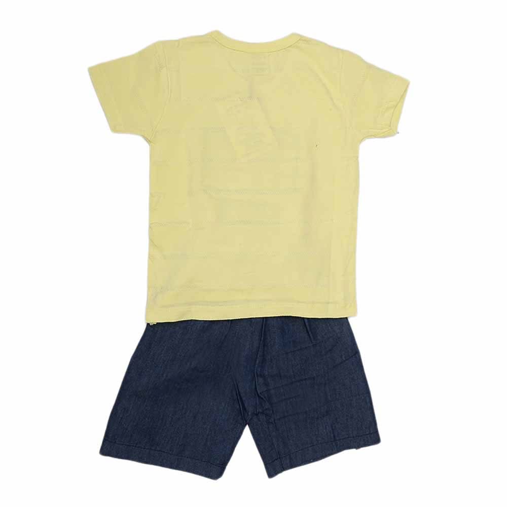 Boys Half Sleeves Suit (2339) - Yellow, Kids, Boys Sets And Suits, Chase Value, Chase Value