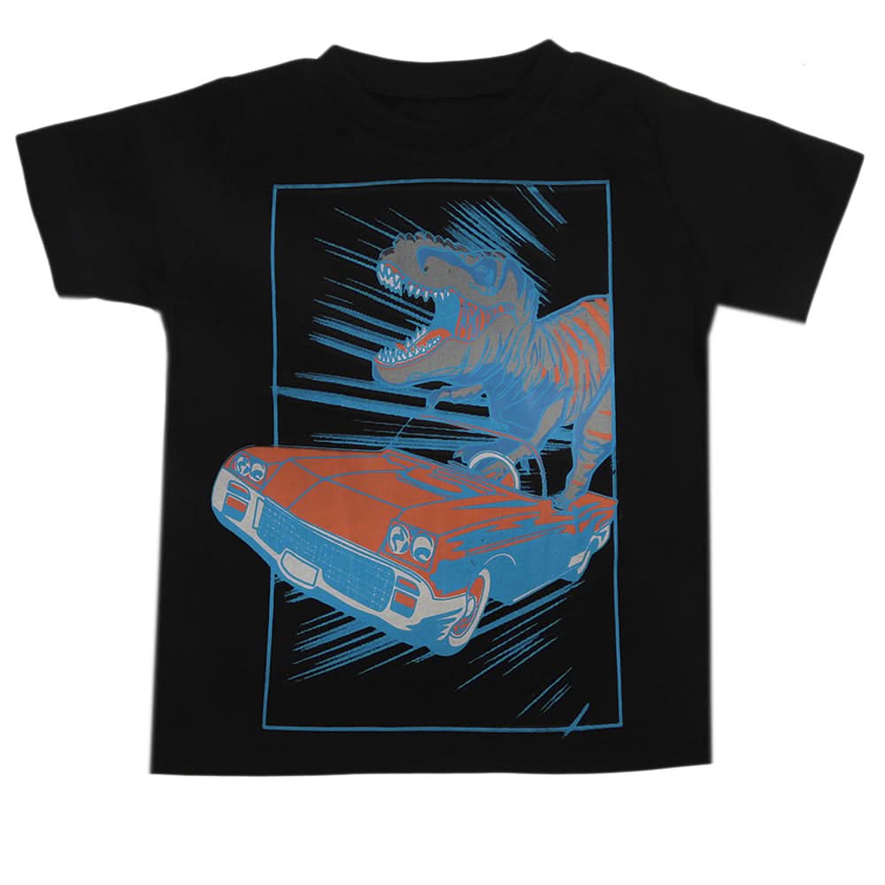 Boys Half Sleeves T-Shirt - Black, Boys T-Shirts, Chase Value, Chase Value