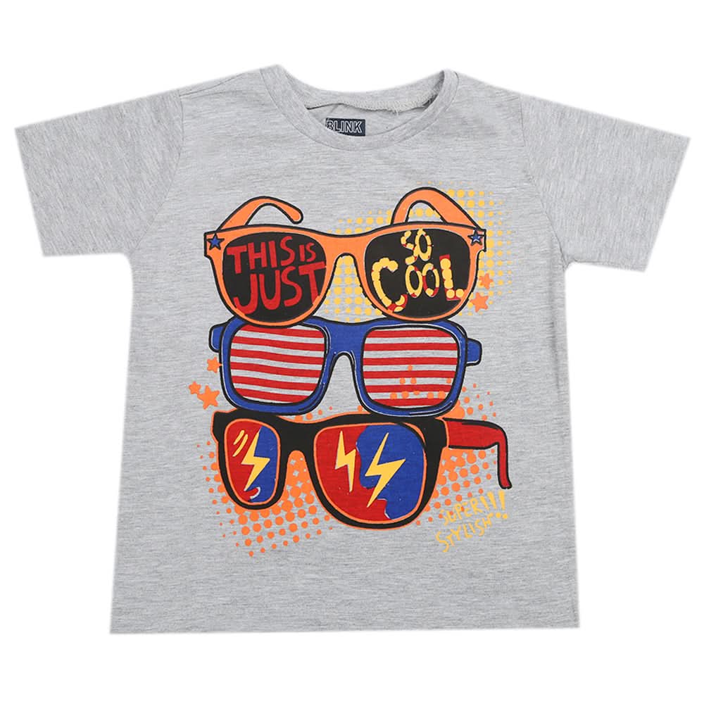 Boys Half Sleeves T-Shirt - Light Grey, Boys T-Shirts, Chase Value, Chase Value