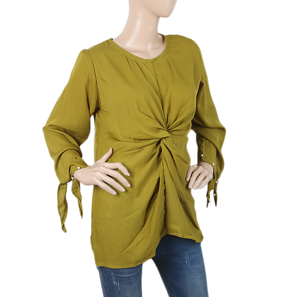 Women's Western Top With Cut Sleeve -  Green, Women, T-Shirts And Tops, Chase Value, Chase Value