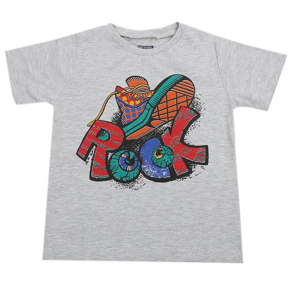 Boys Half Sleeves T-Shirt - Light Grey, Boys T-Shirts, Chase Value, Chase Value