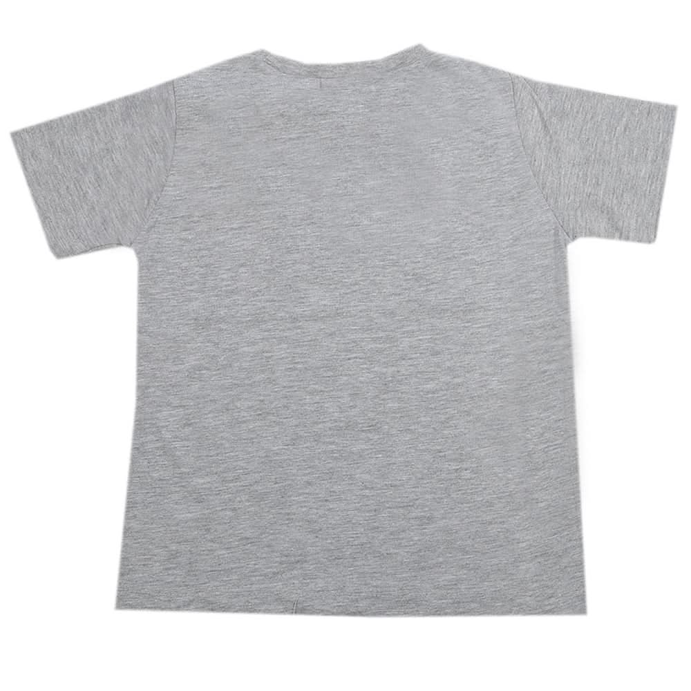 Boys Half Sleeves T-Shirt - Light Grey, Boys T-Shirts, Chase Value, Chase Value