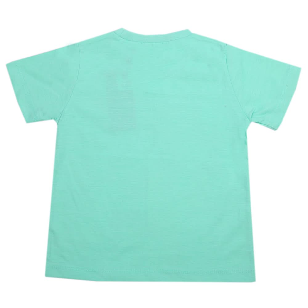 Boys Half Sleeves T-Shirt - Cyan, Boys T-Shirts, Chase Value, Chase Value