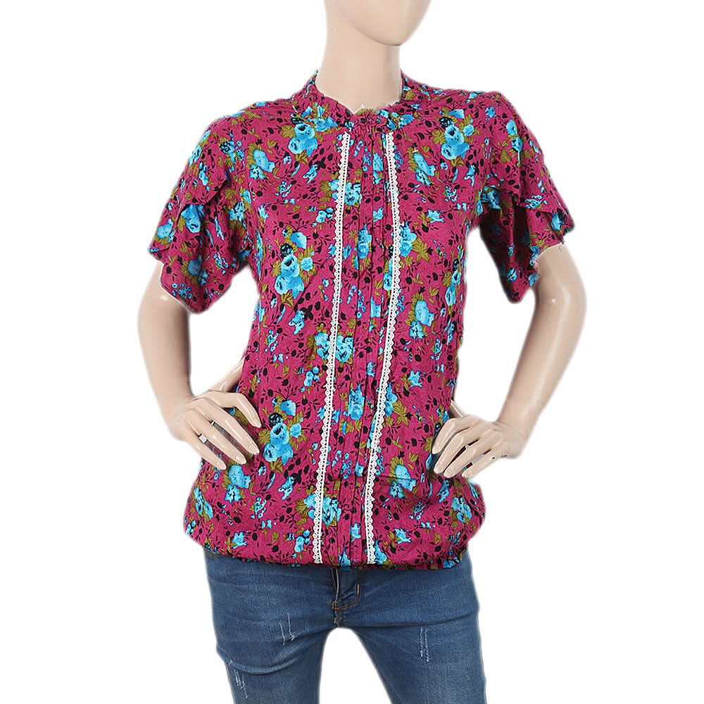 Women Western Top - Dark Pink, Women, T-Shirts And Tops, Chase Value, Chase Value