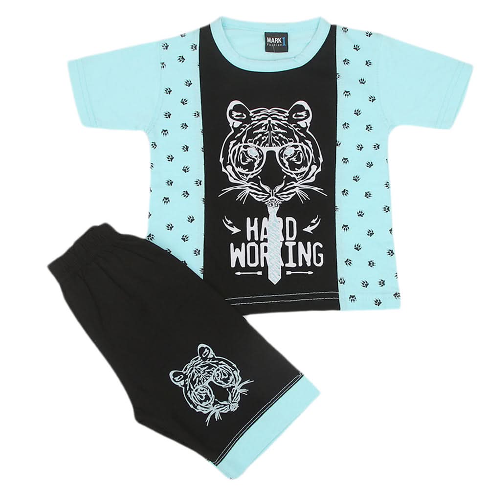Boys Short Suit - Blue, Kids, Boys Sets And Suits, Chase Value, Chase Value