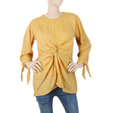 Women's Western Top With Cut Sleeve - Yellow, Women, T-Shirts And Tops, Chase Value, Chase Value