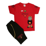 Boys Half Sleeves Suit (2208) - Red, Kids, Boys Sets And Suits, Chase Value, Chase Value