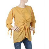 Women's Western Top With Cut Sleeve - Yellow, Women, T-Shirts And Tops, Chase Value, Chase Value