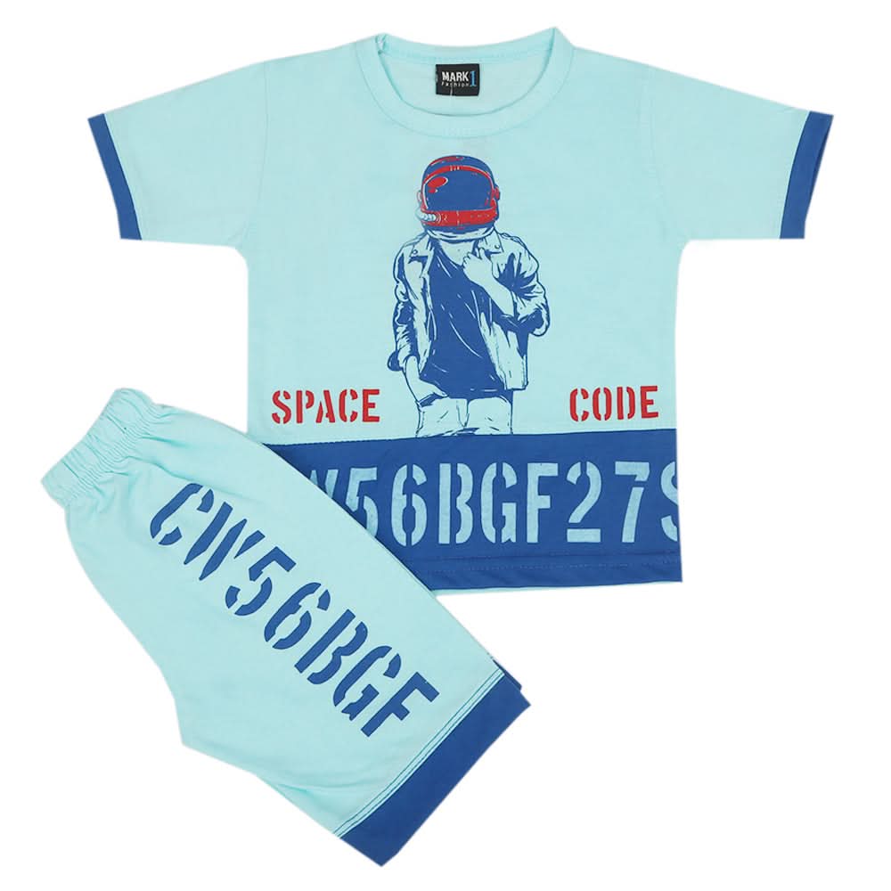 Boys Short Suit - Cyan, Kids, Boys Sets And Suits, Chase Value, Chase Value