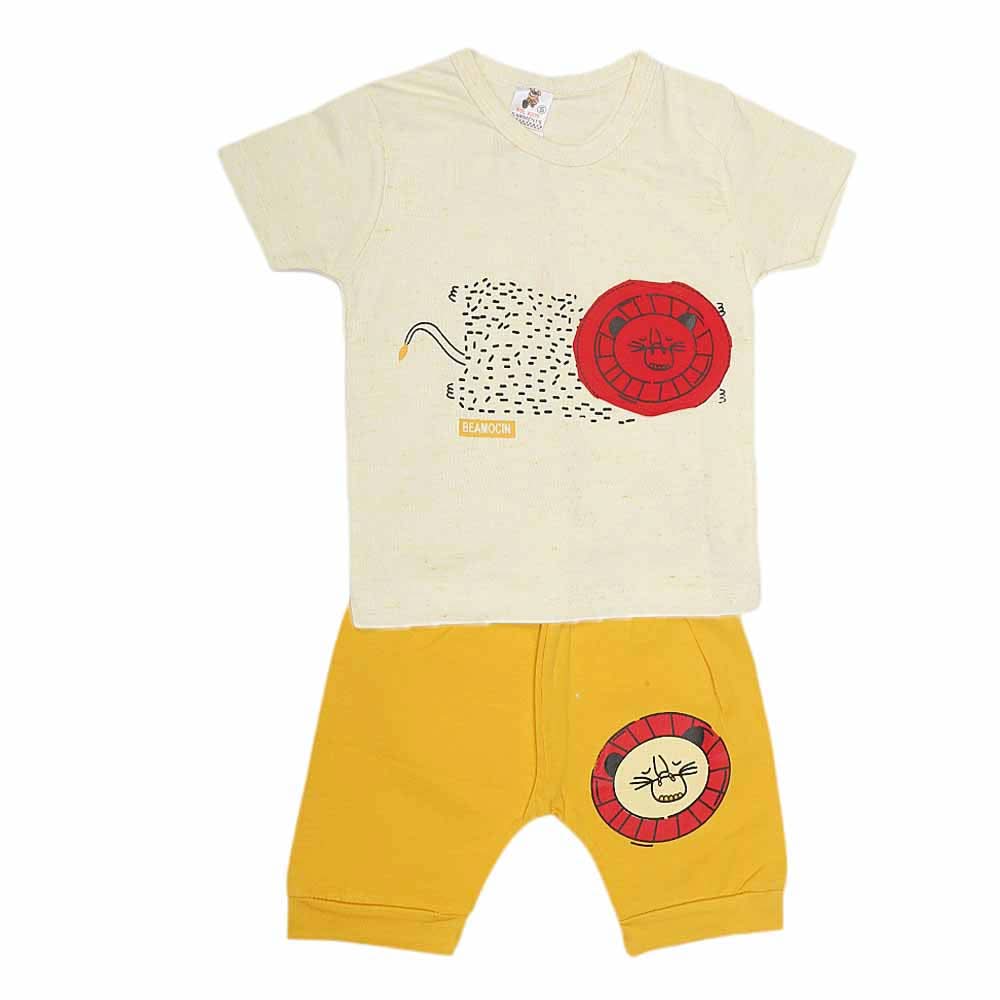 Boys Half Sleeves Suit (2191) - Yellow, Kids, Boys Sets And Suits, Chase Value, Chase Value