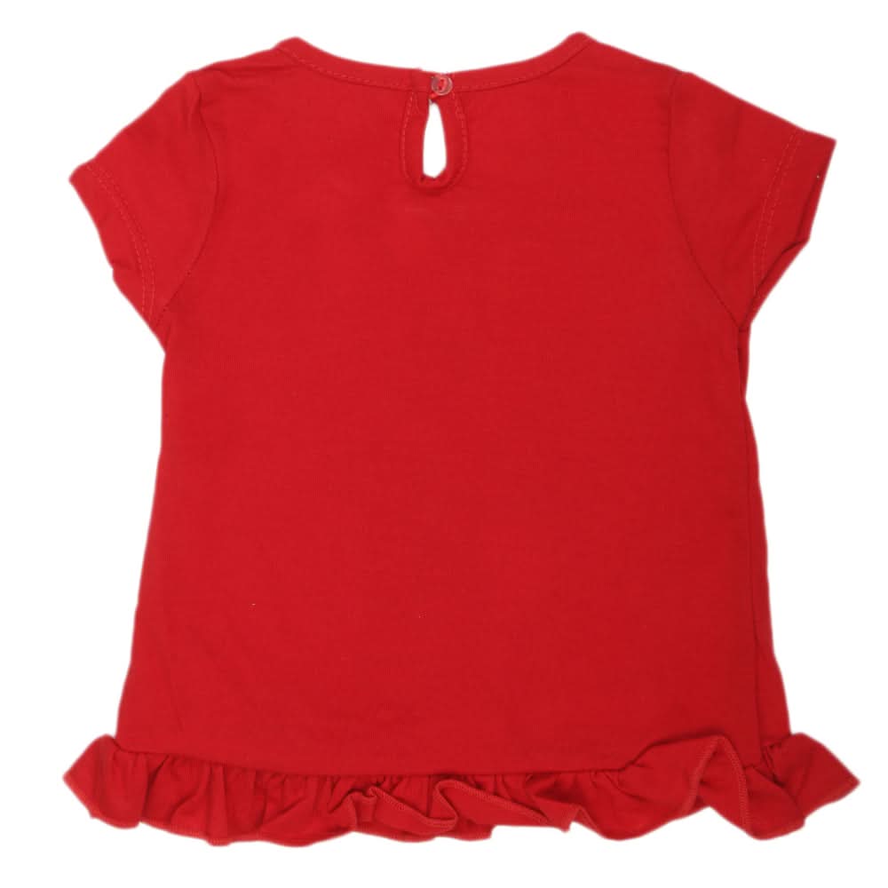 Newborn Girls Pineapple T-Shirt - Red, Kids, NB Girls T-Shirts, Chase Value, Chase Value