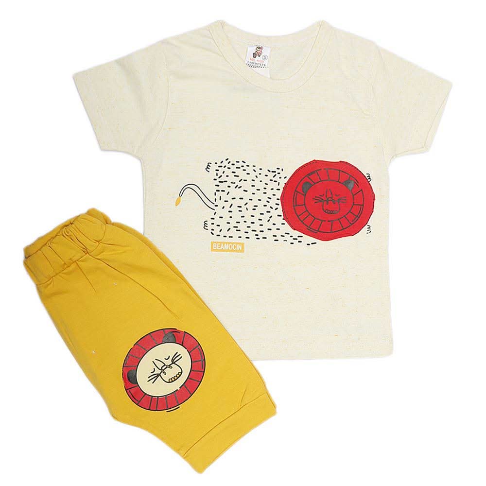 Boys Half Sleeves Suit (2191) - Yellow, Kids, Boys Sets And Suits, Chase Value, Chase Value