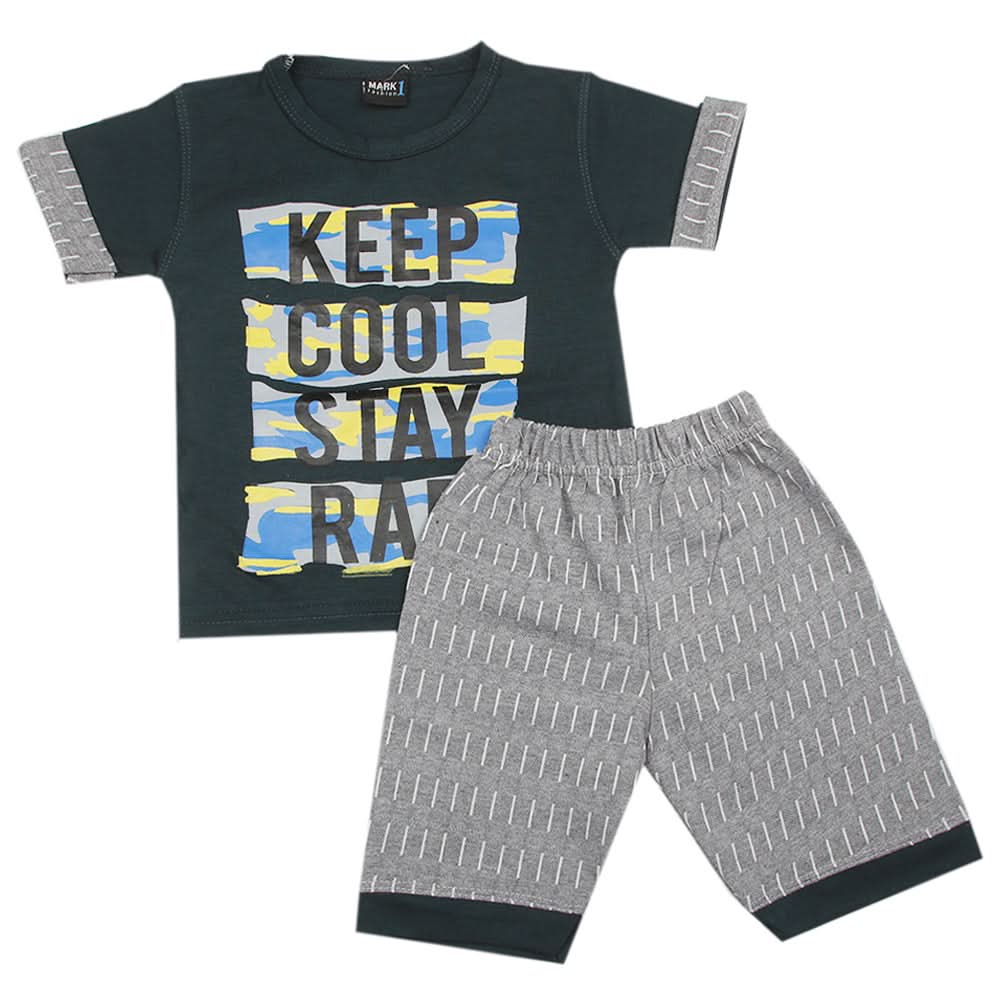 Boys Short Suit - Dark Green, Kids, Boys Sets And Suits, Chase Value, Chase Value