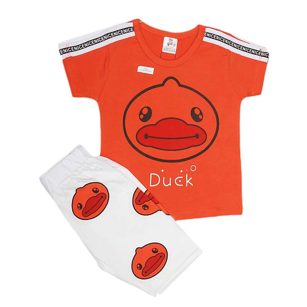 Boys Half Sleeves Suit (2312) - Orange, Kids, Boys Sets And Suits, Chase Value, Chase Value