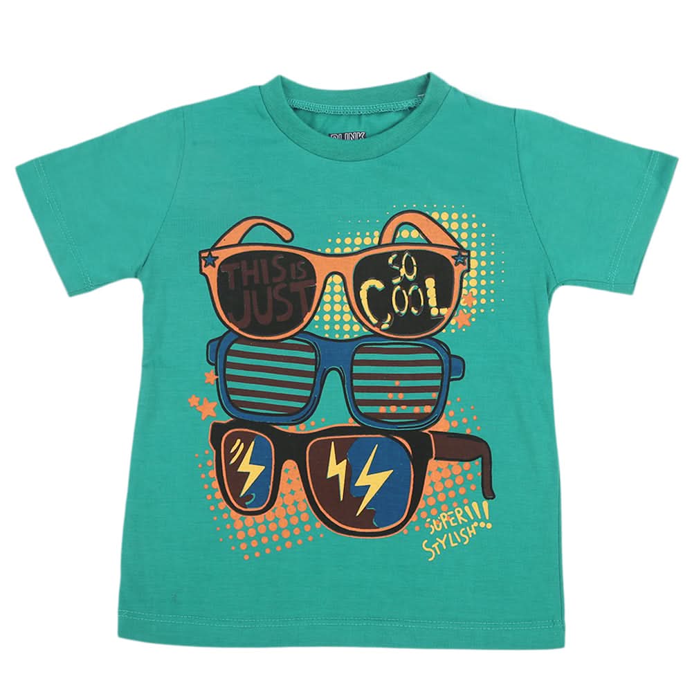Boys Half Sleeves T-Shirt - Green, Boys T-Shirts, Chase Value, Chase Value