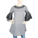 Women's Stripe Kurti -Black, Women, Ready Kurtis, Chase Value, Chase Value