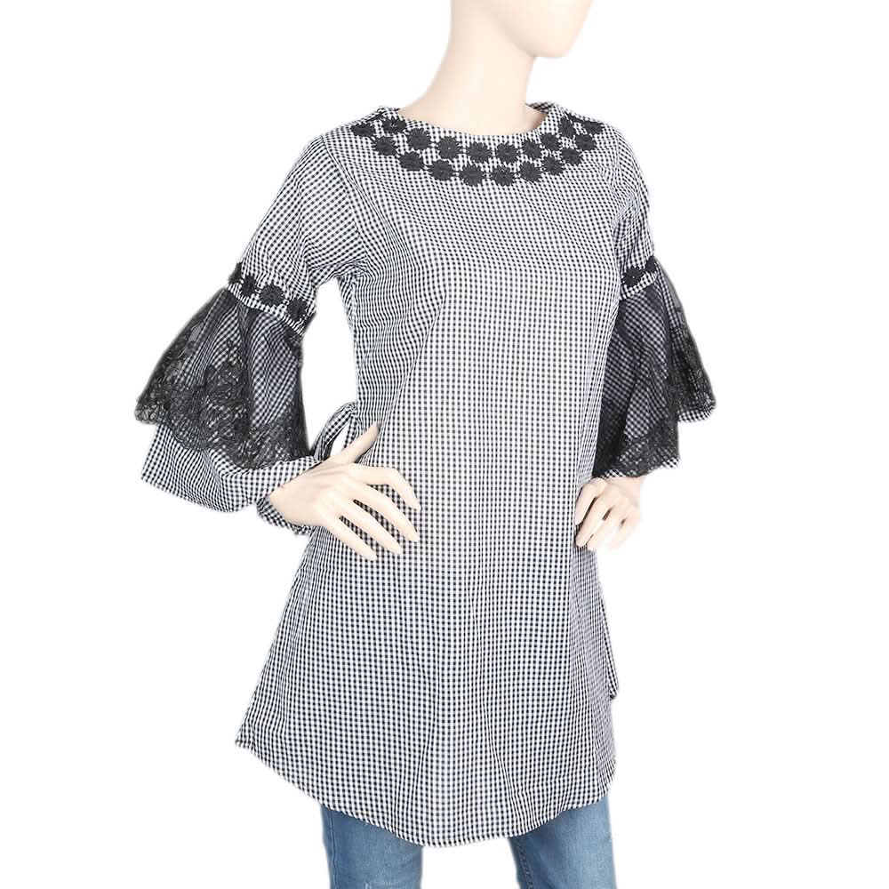 Women's Stripe Kurti -Black, Women, Ready Kurtis, Chase Value, Chase Value