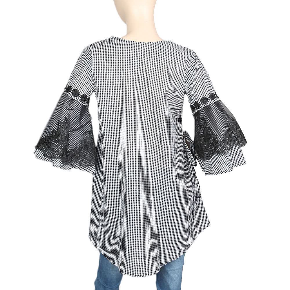 Women's Stripe Kurti -Black, Women, Ready Kurtis, Chase Value, Chase Value