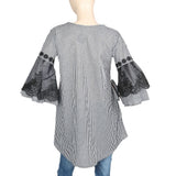Women's Stripe Kurti -Black, Women, Ready Kurtis, Chase Value, Chase Value