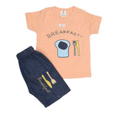 Boys Half Sleeves Suit (2324) - Peach, Kids, Boys Sets And Suits, Chase Value, Chase Value
