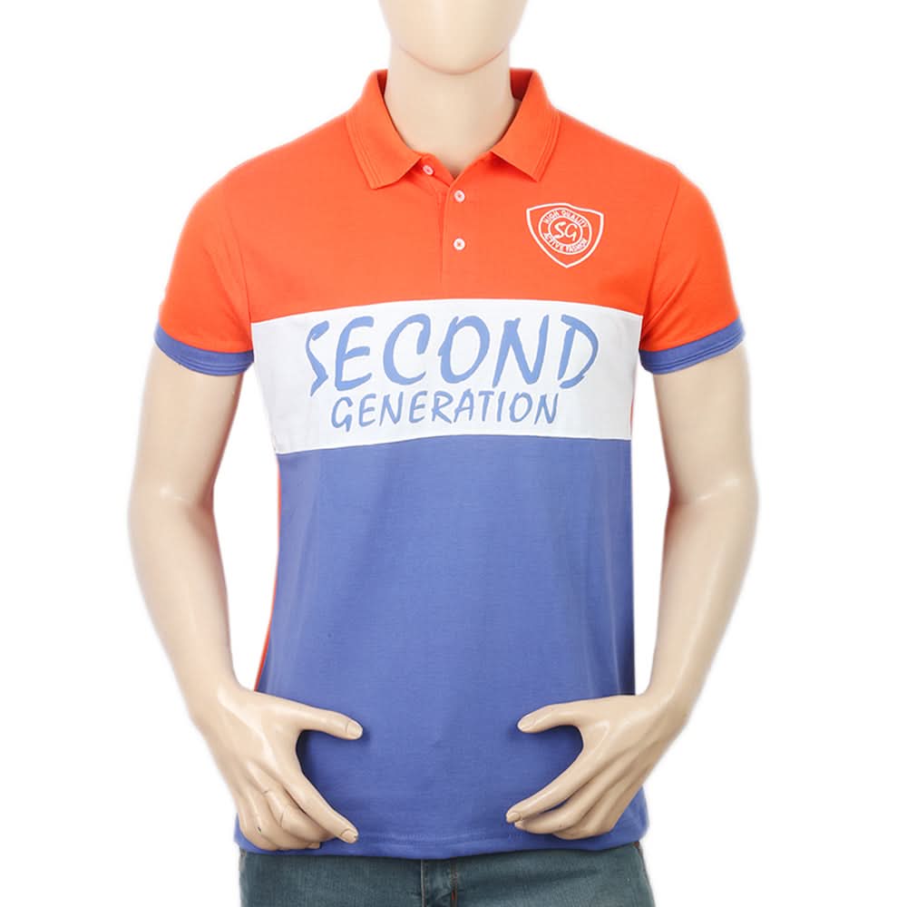 Men's Half Sleeves Polo T-Shirt - Orange, Men, T-Shirts And Polos, Chase Value, Chase Value