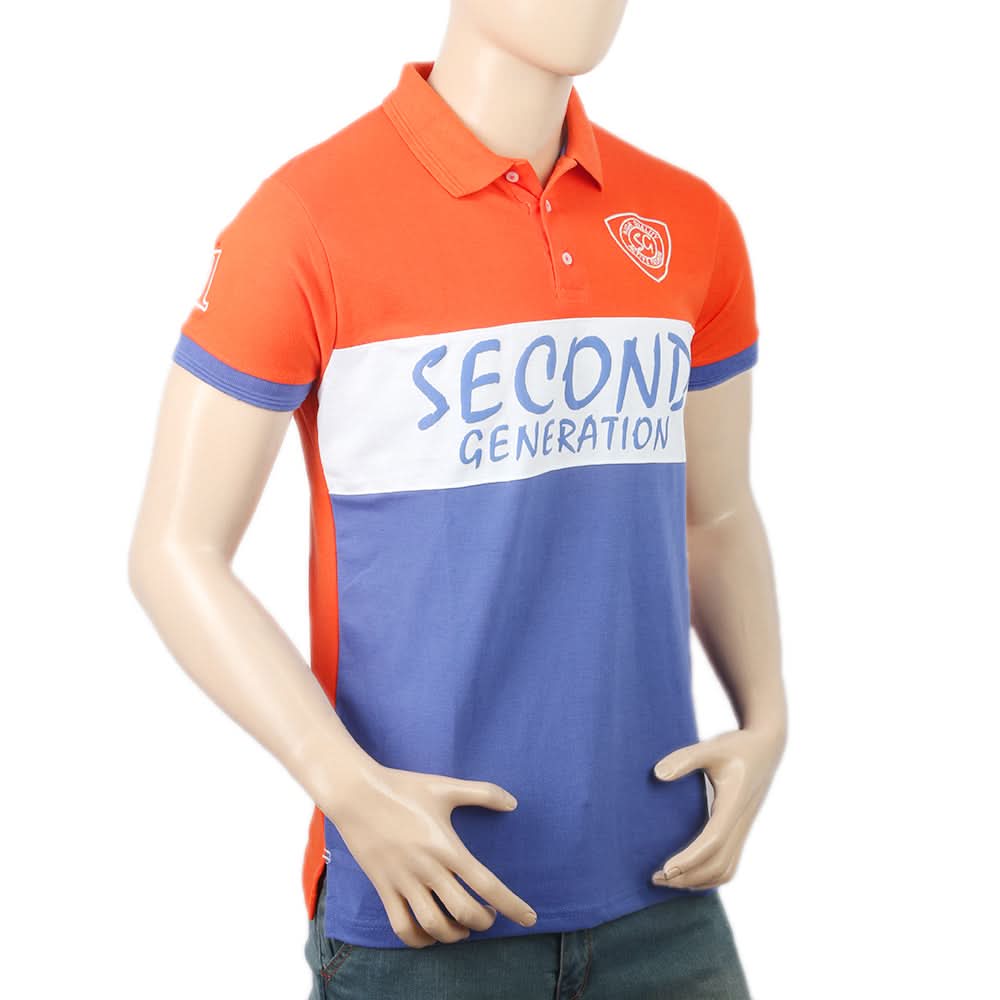 Men's Half Sleeves Polo T-Shirt - Orange, Men, T-Shirts And Polos, Chase Value, Chase Value