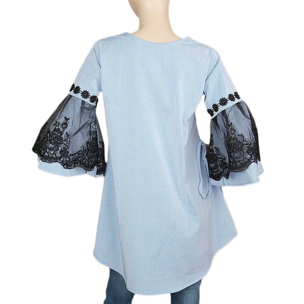 Women's Stripe Kurti - Blue, Women, Ready Kurtis, Chase Value, Chase Value