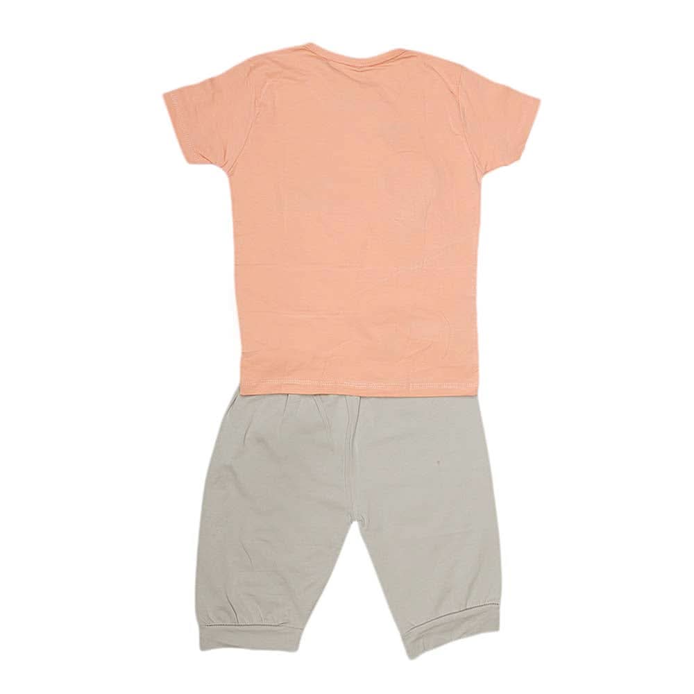 Boys Half Sleeves Suit (2199) - Peach, Kids, Boys Sets And Suits, Chase Value, Chase Value