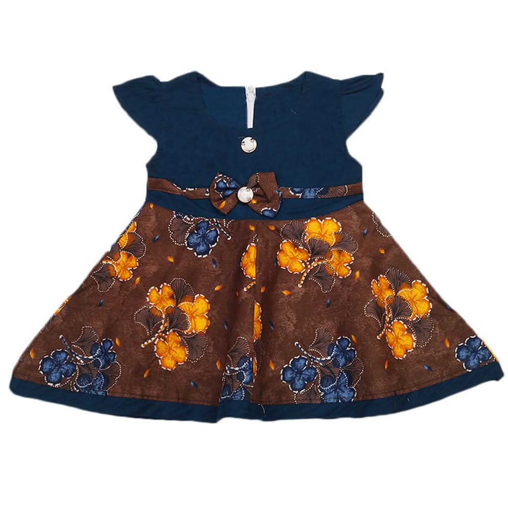 Newborn Girls Frock - Navy Blue, Newborn Girls Frocks, Chase Value, Chase Value