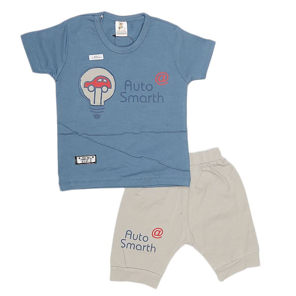 Boys Half Sleeves Suit (2200) - Blue, Kids, Boys Sets And Suits, Chase Value, Chase Value
