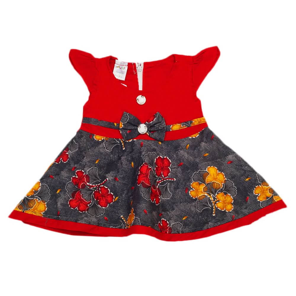 Newborn Girls Frock - Maroon, Newborn Girls Frocks, Chase Value, Chase Value