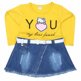 Girls Full Sleeves Frock - Yellow, Kids, Girls Frocks, Chase Value, Chase Value