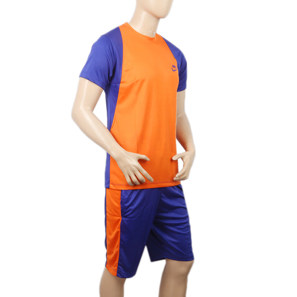 Men's Half Sleeves Track Suit - Orange, Men, Track Suits, Chase Value, Chase Value