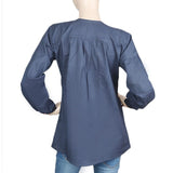 Women's Full Sleeves Western Top - Steel Blue, Women, T-Shirts And Tops, Chase Value, Chase Value