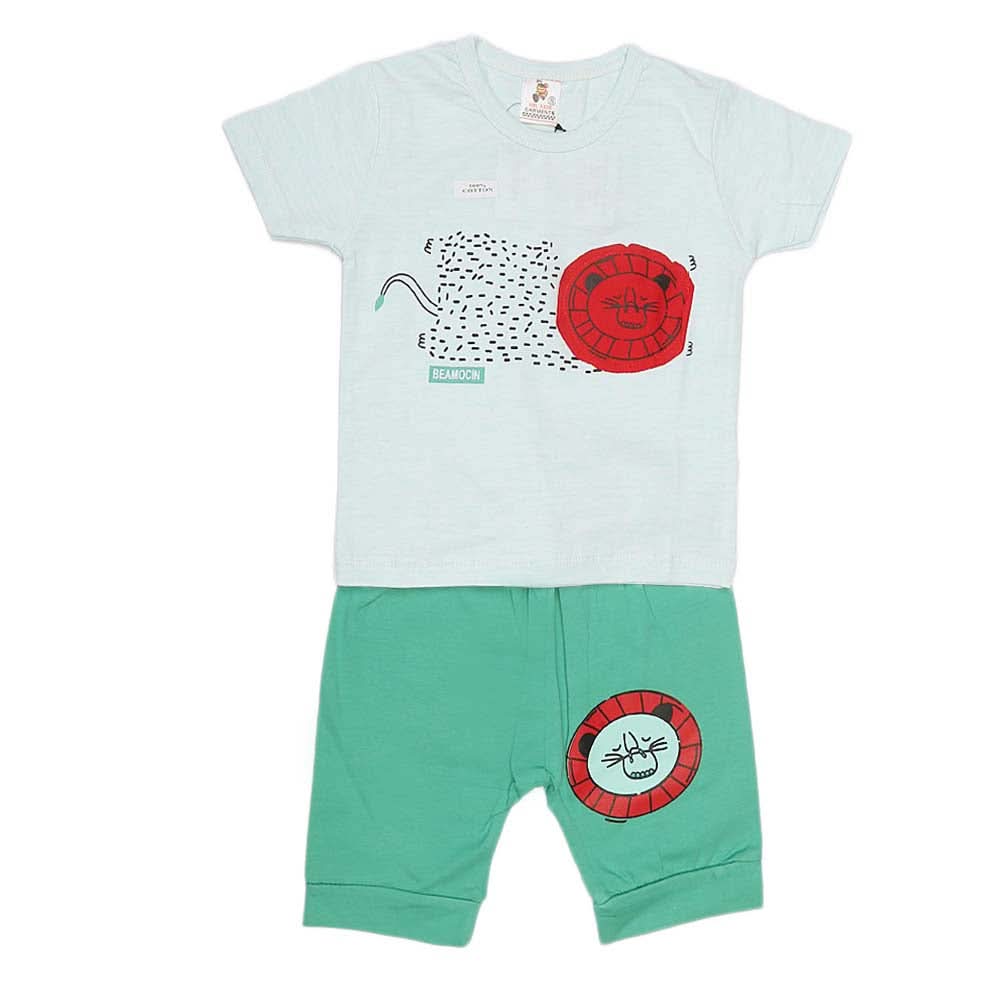 Boys Half Sleeves Suit (2191) - Sea Green, Kids, Boys Sets And Suits, Chase Value, Chase Value