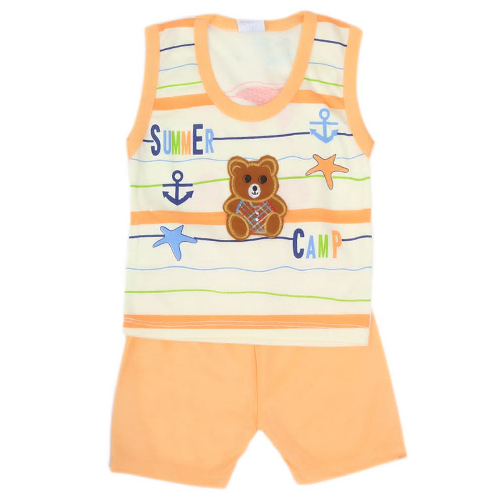 Newborn Boys Sando Suit 1121 - Orange, Kids, Boys Sets And Suits, Chase Value, Chase Value