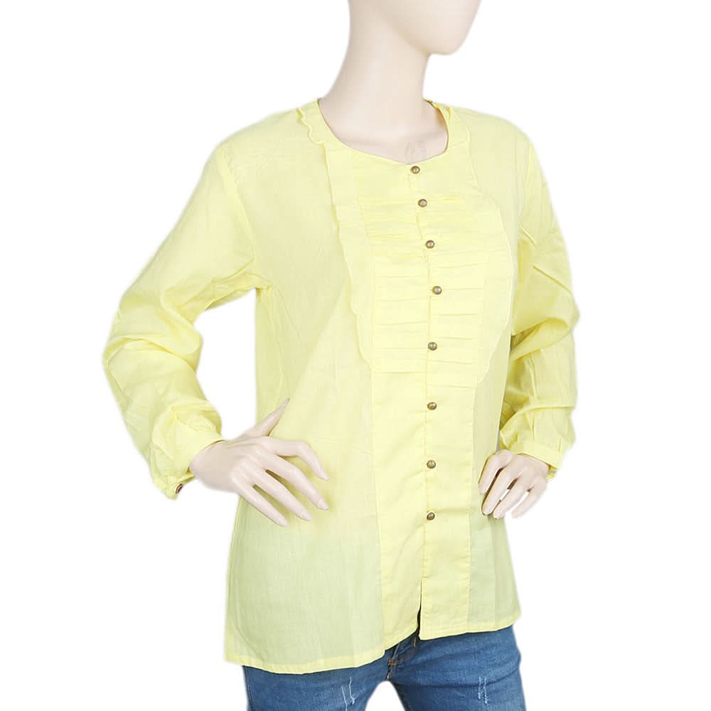 Women's Full Sleeves Western Top - Yellow, Women, T-Shirts And Tops, Chase Value, Chase Value