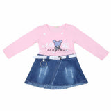 Girls Full Sleeves Frock - Light Pink, Kids, Girls Frocks, Chase Value, Chase Value