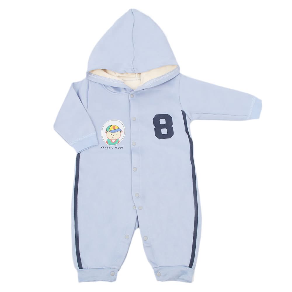 Newborn Boys Full Sleeves Romper - Steel Blue, Kids, New Born Boys Rompers, Chase Value, Chase Value