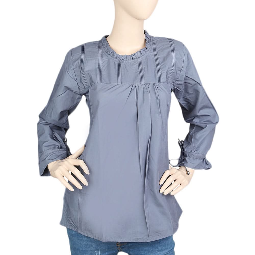 Women's Full Sleeves Western Top - Grey, Women, T-Shirts And Tops, Chase Value, Chase Value