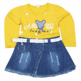 Girls Full Sleeves Frock - Yellow, Kids, Girls Frocks, Chase Value, Chase Value