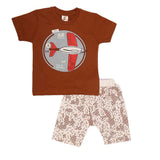 Boys Half Sleeves Suit (2209) - Brown, Kids, Boys Sets And Suits, Chase Value, Chase Value