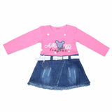 Girls Full Sleeves Frock - Pink, Kids, Girls Frocks, Chase Value, Chase Value