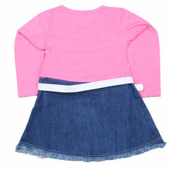 Girls Full Sleeves Frock - Pink, Kids, Girls Frocks, Chase Value, Chase Value