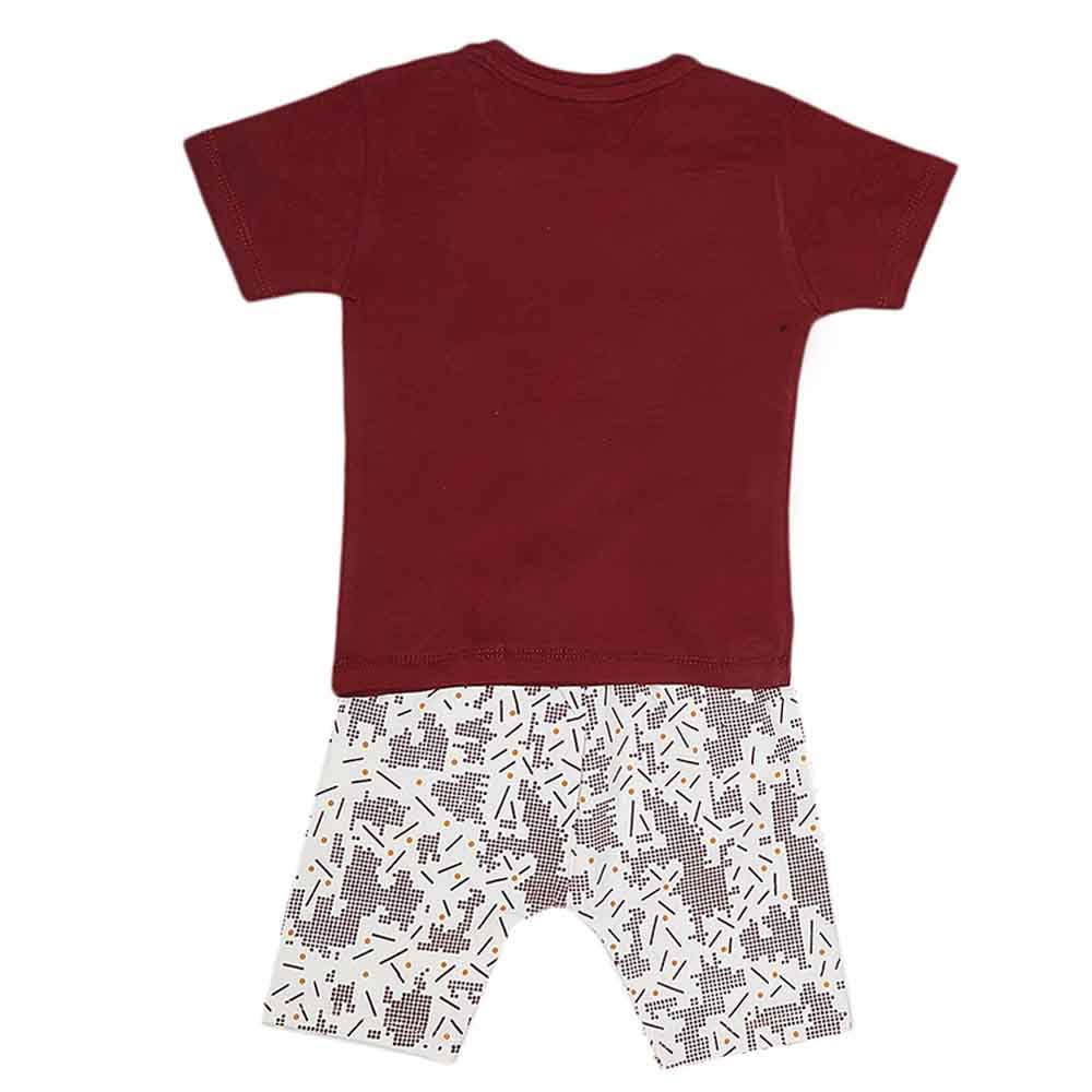 Boys Half Sleeves Suit (2209) - Maroon, Kids, Boys Sets And Suits, Chase Value, Chase Value