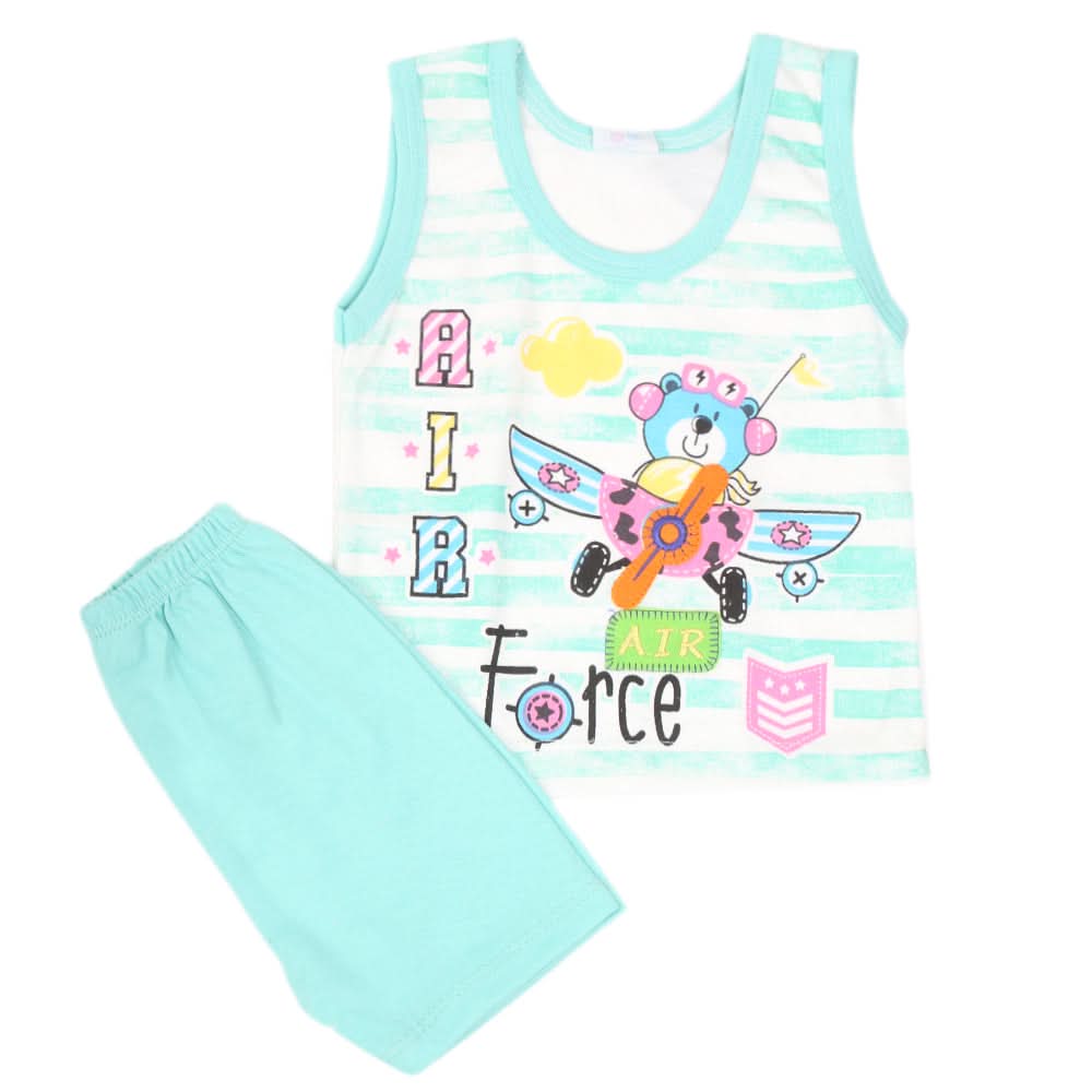 Newborn Boys Sando Suit 2467 - Cyan, Kids, Boys Sets And Suits, Chase Value, Chase Value