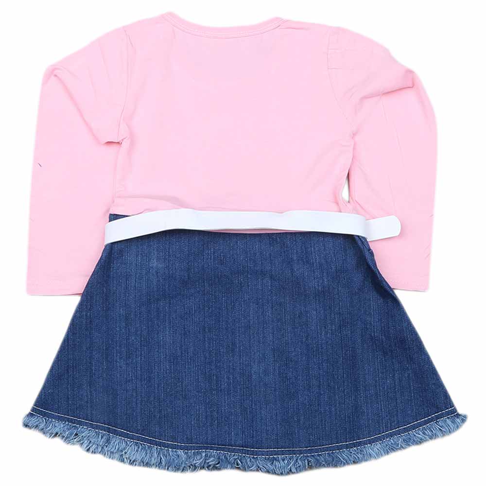 Girls Full Sleeves Frock - Light Pink, Kids, Girls Frocks, Chase Value, Chase Value