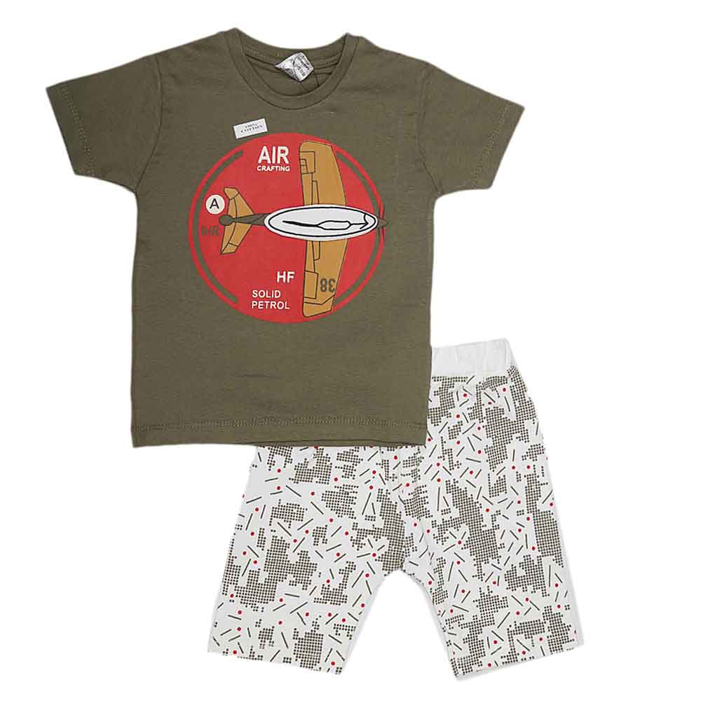 Boys Half Sleeves Suit (2209) - Green, Kids, Boys Sets And Suits, Chase Value, Chase Value